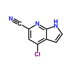 4-Chloro-1H-pyrrolo[2,3-b]pyridine-6-carbonitrile structure