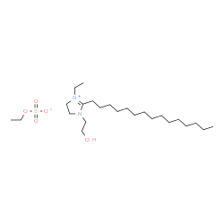 1-ethyl-4,5-dihydro-3-(2-hydroxyethyl)-2-pentadecyl-1H-imidazolium ethyl sulphate结构式