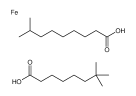 (isodecanoato-O)(neodecanoato-O)iron structure