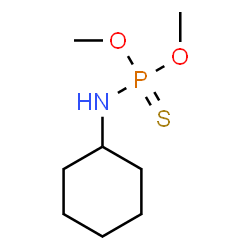 N-Cyclohexylphosphoramidothioic acid O,O-dimethyl ester Structure