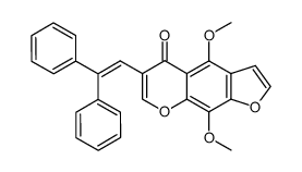 4,9-Dimethoxy-6-(2,2-diphenylvinyl)-5H-furo<3,2-g>-<1>benzopyran-5-on Structure