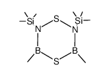 3,5-dimethyl-2,6-bis(trimethylsilyl)-1,4-dithia-2,6-diaza-3,5-diborinane Structure