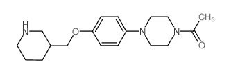 1-{4-[4-(3-Piperidinylmethoxy)phenyl]-1-piperazinyl}-1-ethanone结构式