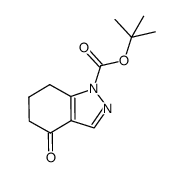 tert-butyl 4-oxo-4,5,6,7-tetrahydro-1H-indazole-1-carboxylate结构式