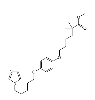 ethyl 6-[4-(5-imidazol-1-ylpentoxy)phenoxy]-2,2-dimethylhexanoate结构式