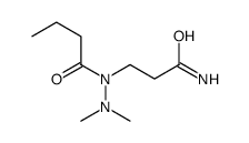 3-[butanoyl(dimethylamino)amino]propanamide Structure