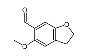 5-Methoxy-2,3-dihydro-1-benzofuran-6-carbaldehyde结构式