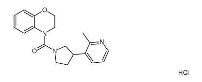 (2,3-dihydrobenzo[1,4]oxazin-4-yl)[3-(2-methylpyridin-3-yl)pyrrolidin-1-yl]methanone hydrochloride Structure