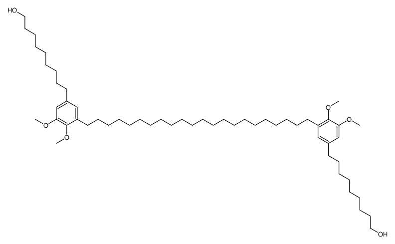 3,3'-(1,22-Docosandiyl)bis(4,5-dimethoxybenzolnonanol)结构式