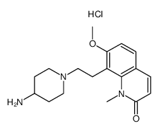 8-[2-(4-amino-1-piperidinyl)ethyl]-1-methyl-7-(methyloxy)-2(1H)-quinolinone hydrochloride Structure