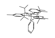 (N(C6H3(Me)P(i-Pr)2)2)Ir(H)(m-tolyl)(pyridine)结构式