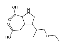 [4-(β-ethoxy-isopropyl)-2-carboxy-pyrrolidin-3-yl]-acetic acid,optically inactive结构式