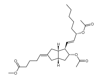 (-)-(5E)-9(O)-methanoprostacyclin methyl ester 11,15-diacetate Structure