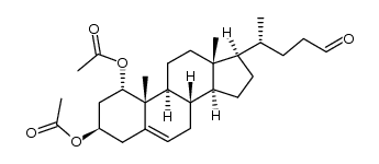 1α,3β-diacetoxychol-5-en-24-al Structure