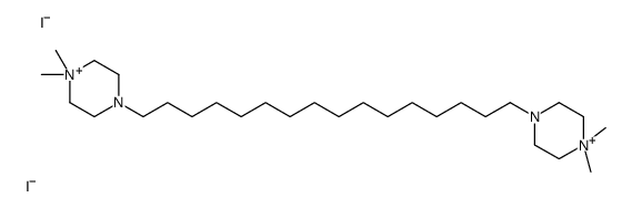 4-[16-(4,4-dimethylpiperazin-4-ium-1-yl)hexadecyl]-1,1-dimethylpiperazin-1-ium,diiodide Structure