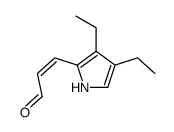 3-(3,4-diethyl-1H-pyrrol-2-yl)prop-2-enal Structure