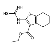 ethyl 2-(carbamothioylamino)-4,5,6,7-tetrahydro-1-benzothiophene-3-carboxylate Structure