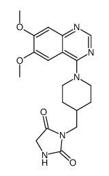 3-[1-(6,7-Dimethoxy-quinazolin-4-yl)-piperidin-4-ylmethyl]-imidazolidine-2,4-dione结构式