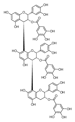 epicatechin-3-O-gallate-(4β->8)-epicatechin-3-O-gallate-(4β->8)-epicatechin-3-O-gallate结构式