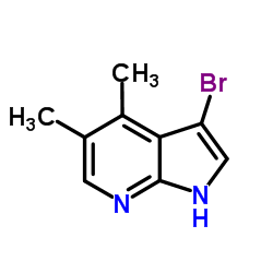3-Bromo-4,5-dimethyl-7-azaindole结构式