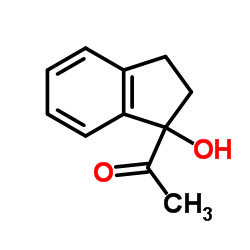 1-(1-Hydroxy-2,3-dihydro-1H-inden-1-yl)ethanone结构式