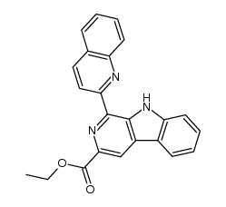 1-(2-quinolyl)-9H-pyrido[3,4-b]indole-3-carboxylic acid ethyl ester结构式