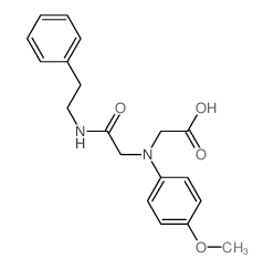 ((4-Methoxyphenyl){2-oxo-2-[(2-phenylethyl)amino]-ethyl}amino)acetic acid结构式