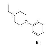 2-(4-bromopyridin-2-yloxy)-N,N-diethylethanamine结构式