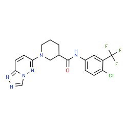 N-[4-chloro-3-(trifluoromethyl)phenyl]-1-([1,2,4]triazolo[4,3-b]pyridazin-6-yl)piperidine-3-carboxamide结构式