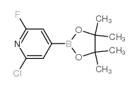 2-Chloro-6-fluoropyridine-4-boronic acid,pinacol ester structure