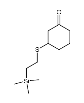 3-((2-(trimethylsilyl)ethyl)thio)cyclohexanone Structure