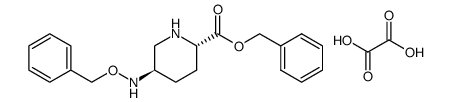 (2S,5R)-5-[(benzyloxy)amino]piperidine -2-carboxylic acid benzyl ester ethanedioate Structure
