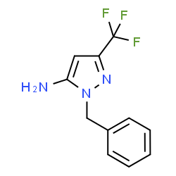 2-苄基-5-三氟甲基吡唑-3-胺结构式