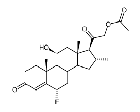 6α-Fluor-11β-hydroxy-21-acetoxy-16α-methyl-4-pregnen-3,20-dion结构式