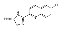 3-(6-Chloro-2-quinolinyl)-1,2,4-thiadiazol-5-amine结构式