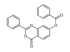 (4-oxo-2-phenyl-3,1-benzoxazin-7-yl) benzoate结构式