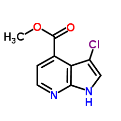3-Chloro-7-azaindole-4-carboxylic acid Methyl ester结构式
