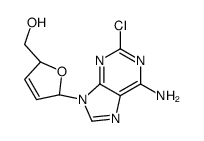 2-chloro-2',3'-didehydro-2',3'-dideoxyadenosine结构式