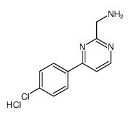 [4-(4-chlorophenyl)pyrimidin-2-yl]methanamine,hydrochloride Structure