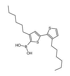 Boronic acid, B-(3',4-dihexyl[2,2'-bithiophen]-5-yl)- structure
