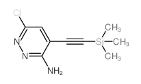 6-CHLORO-4-((TRIMETHYLSILYL)ETHYNYL)PYRIDAZIN-3-AMINE structure
