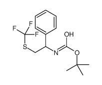 2-Methyl-2-propanyl {1-phenyl-2-[(trifluoromethyl)sulfanyl]ethyl} carbamate结构式
