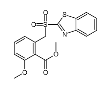 methyl 2-(1,3-benzothiazol-2-ylsulfonylmethyl)-6-methoxybenzoate结构式