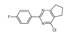 4-chloro-2-(4-fluoro-phenyl)-6,7-dihydro-5H-cyclopentapyrimidine结构式