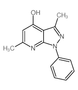 1H-Pyrazolo[3,4-b]pyridin-4-ol,3,6-dimethyl-1-phenyl-结构式