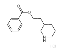 2-(3-Piperidinyl)ethyl isonicotinate hydrochloride结构式
