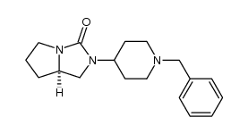 (7aR)-2-(1-benzylpiperidin-4-yl)hexahydro-3H-pyrrolo[1,2-c]-imidazol-3-one结构式
