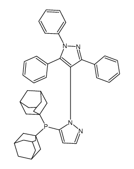 5-[Di(1-adamantyl)phosphino](1,3,5-triphenyl-1H-pyrazol-4-yl)-1H-pyrazole, 97+ (Adamantyl-BippyPhos) Structure