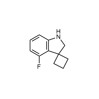 4'-Fluorospiro[cyclobutane-1,3'-indoline] Structure