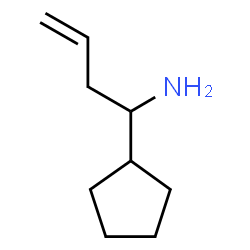 1-CYCLOPENTYLBUT-3-EN-1-AMINE结构式